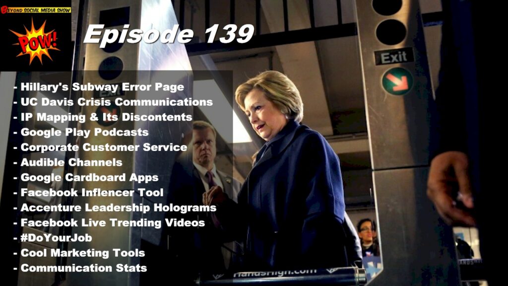 Beyond Social Media - Hillary Clinton 404 Error - Episode 139