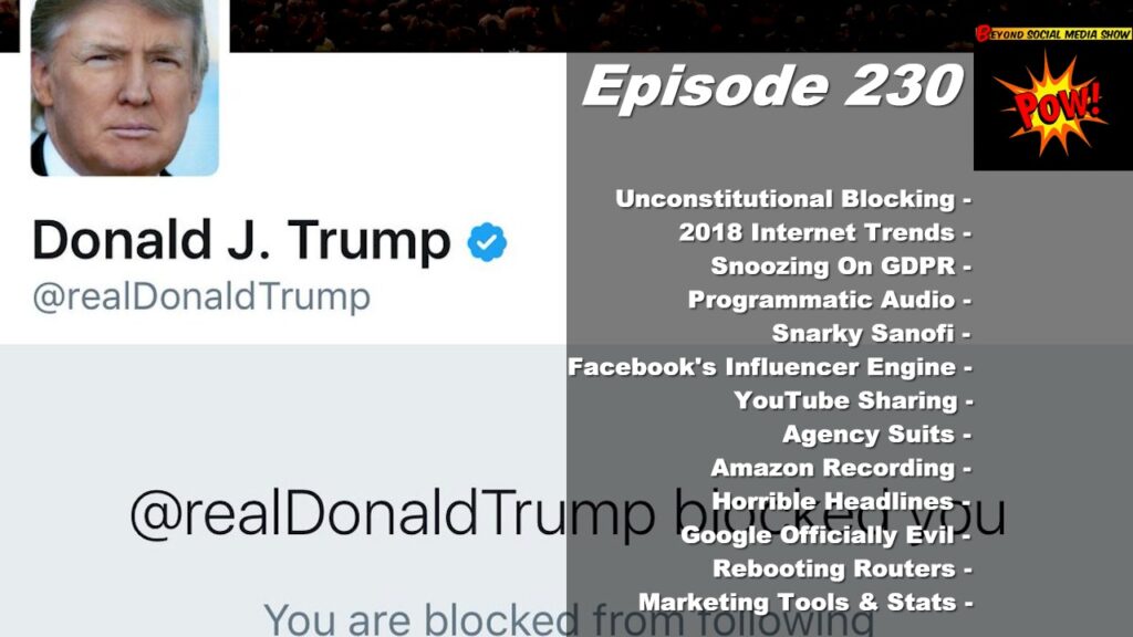 Beyond Social Media - Trump's Twitter Blocking - Episode 230