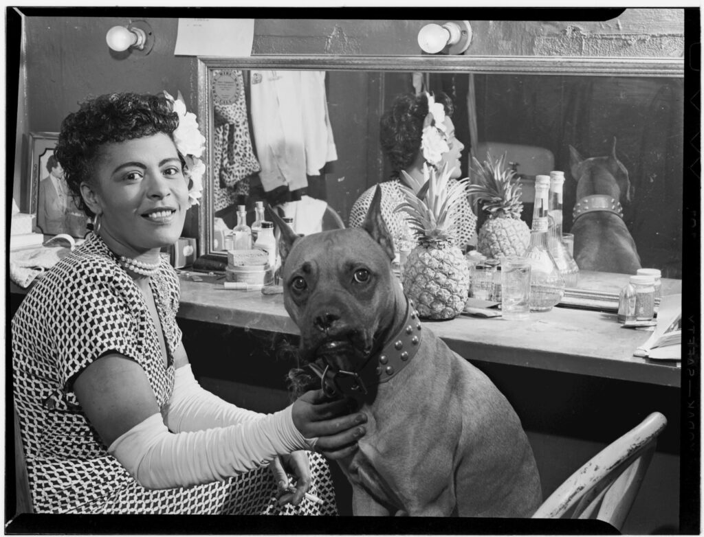 Billie Holliday and Dog