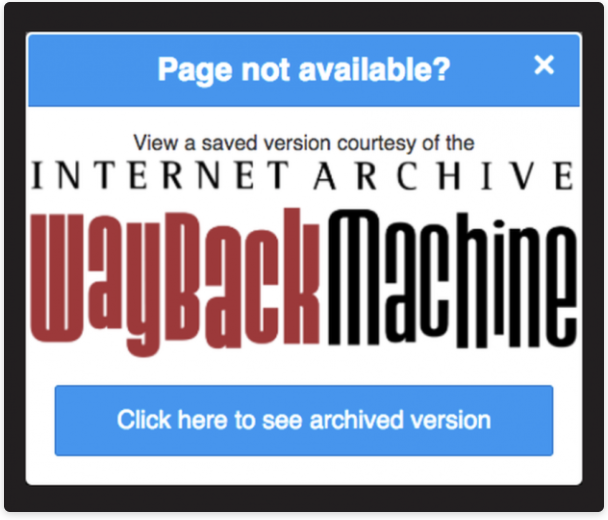 Internet Archive Wayback Machine