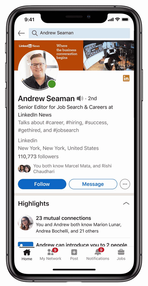 GIF: LinkedIn Live Profile Background