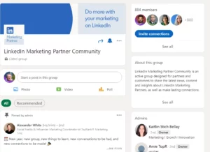 Screenshot: LinkedIn Marketing Community Group