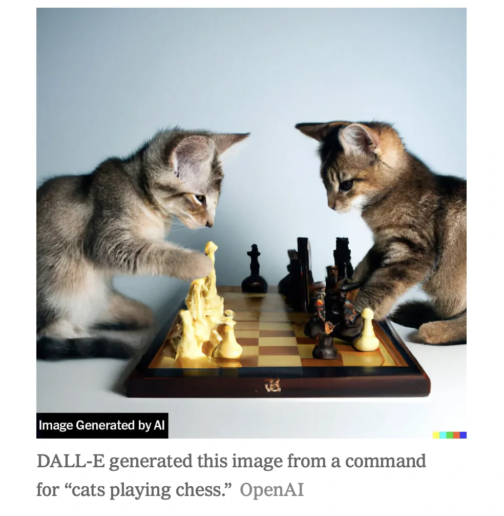 Cats Playing Chess DALL-E