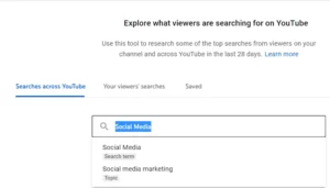 Screenshot: YouTube Keyword Research Tool